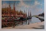 prent van Schilderij haven Spakenburg, 1980 tot heden, Ophalen of Verzenden, Zo goed als nieuw, Prent