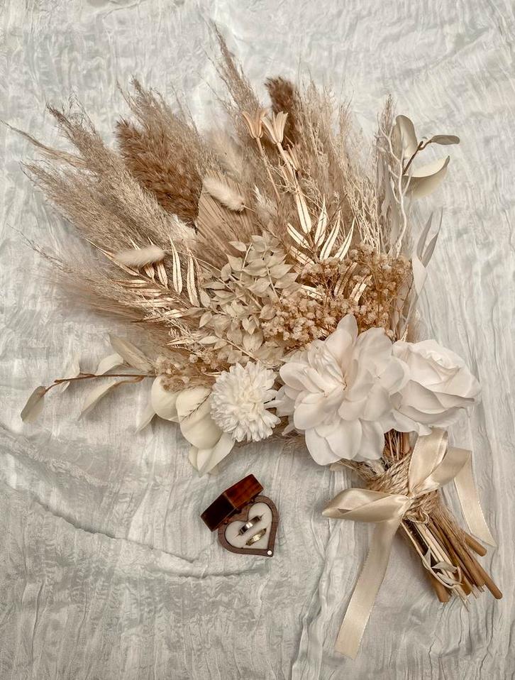 Pampas Bruidsboeket - Op Maat!, Huis en Inrichting, Woonaccessoires | Droogbloemen, Nieuw, Ophalen of Verzenden