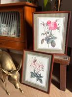 Vintage lijsten met rozen voorstelling, Minder dan 50 cm, Gebruikt, Ophalen of Verzenden, Minder dan 50 cm