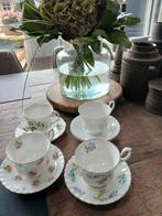 4 antieke kopjes Clare 2891 + Richmond +Royal Albert, Antiek en Kunst, Antiek | Servies compleet, Ophalen of Verzenden