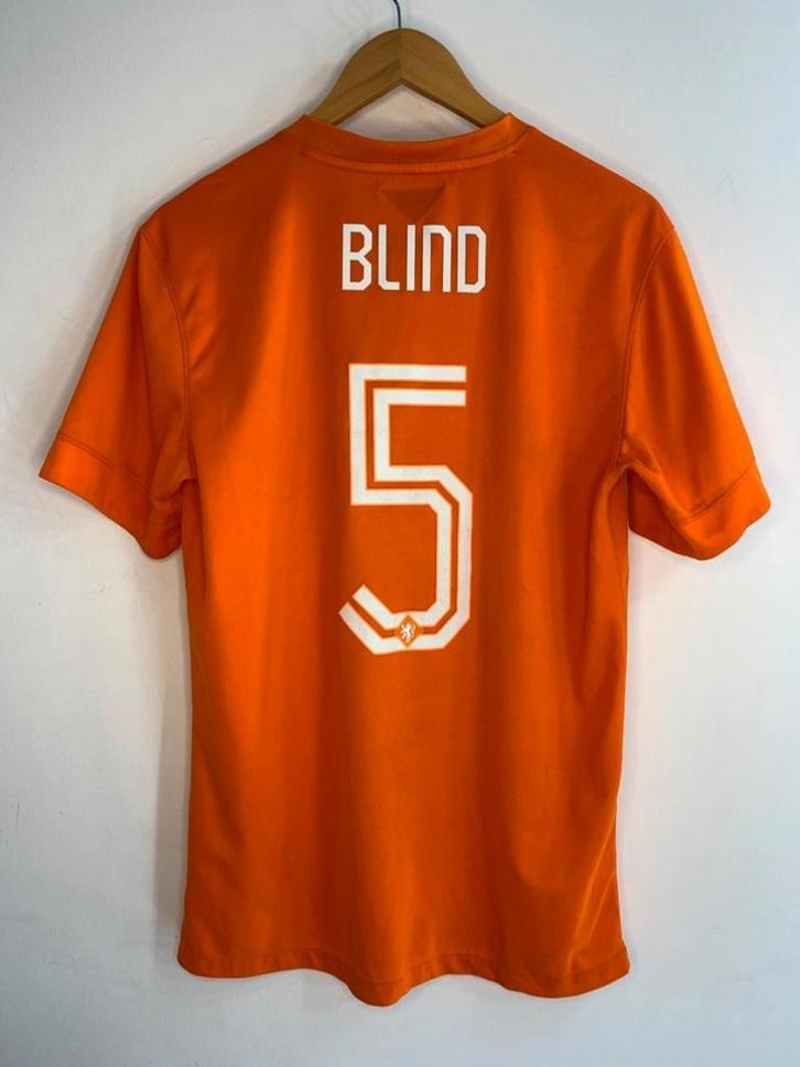 Nederlands elftal shirt M 2014 BLIND, Kleding | Heren, Sportkleding, Zo goed als nieuw, Voetbal, Maat 48/50 (M), Oranje, Ophalen of Verzenden