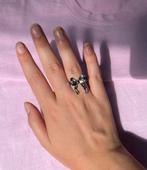 Strikjes ring zilver roestvrij staal verstelbare ring, IJzer of Staal, Nieuw, Ophalen of Verzenden, Dame of Heer