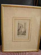 gravure Het slordige meisje, 1778 ingelijst Pieter 't Hoen, Ophalen of Verzenden