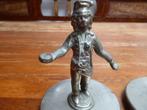 2 antieke metalen beeldjes, Ophalen of Verzenden
