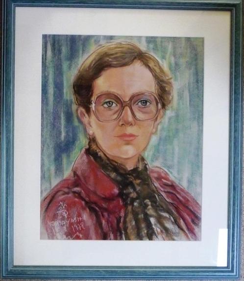 Milt Kobayashi [geb.1949] - Portret 1979 - Pastel - gelijst, Antiek en Kunst, Kunst | Schilderijen | Klassiek, Ophalen