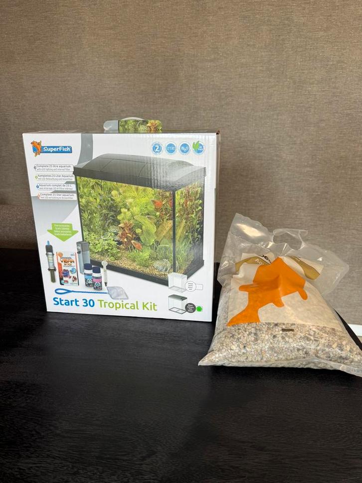 SuperFish Start 30 Tropical Kit zwart, Dieren en Toebehoren, Vissen | Aquaria en Toebehoren, Nieuw, Leeg aquarium, Ophalen