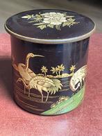 Blik kraanvogels en bloemen De Gruyter 1935, Ophalen of Verzenden, Gebruikt, Overige, Overige merken