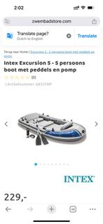 Selling intex exursion 5 and engine, Watersport en Boten, Kano's, Ophalen, Zo goed als nieuw, Overige typen