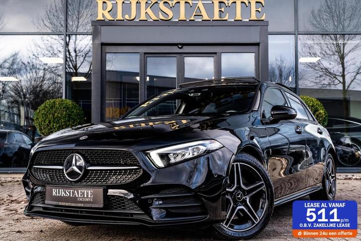 Mercedes A-klasse A250e AMG|PANO|18''|CAMERA|LED|SFEERVERL., Auto's, Mercedes-Benz, Bedrijf, Te koop, A-Klasse, 360° camera, ABS