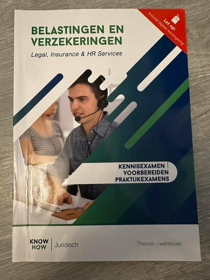 Belasting en Verzekeringen - Leerboek, Boeken, Studieboeken en Cursussen, Zo goed als nieuw, MBO, Ophalen of Verzenden