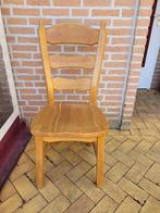 massief eiken eetkamer stoelen, Vintage,rustiek, Vijf, Zes of meer stoelen, Gebruikt, Bruin