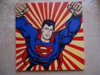 POP-ART **SUPERMAN** canvas print 80 x 80 cm, Huis en Inrichting, Ophalen of Verzenden, Zo goed als nieuw