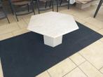 Travertin salontafel  / bijzettafel 6-hoek, Ophalen of Verzenden, Zo goed als nieuw, 25 tot 50 cm, 50 tot 100 cm