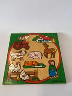 Simplex puzzel van hout, thema boerderij, Ophalen of Verzenden, 10 tot 50 stukjes, Gebruikt, Van hout
