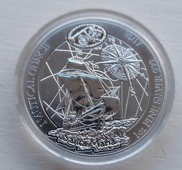 Zilveren 1 oz Nautical Santa Maria 2017. beschikbaar voor biedingen