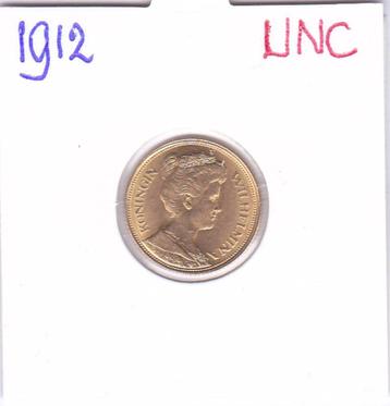 Schitterende 5 gulden 1912 UNC goud voor 375 euro beschikbaar voor biedingen