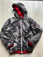 Winterjas Wed’ze Reversible Grijs grafisch/ Rood Maat 128, Jongen of Meisje, Ophalen of Verzenden, Zo goed als nieuw, Jas
