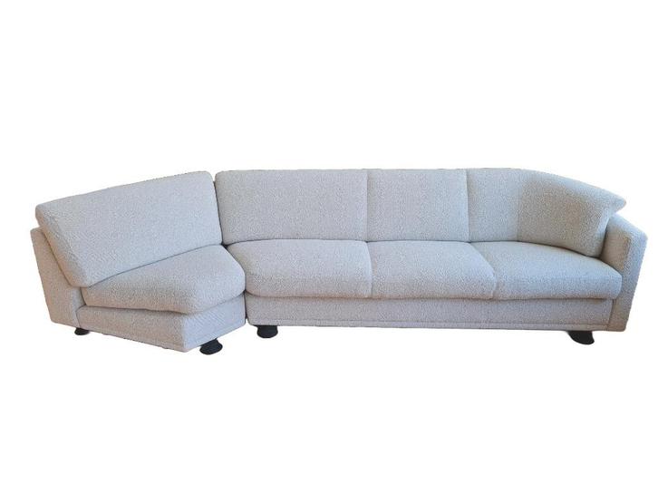 leolux hoekbank opnieuw gestoffeerd boucle stof, Huis en Inrichting, Banken | Bankstellen, Zo goed als nieuw, Hoekbank, Vierpersoons of meer