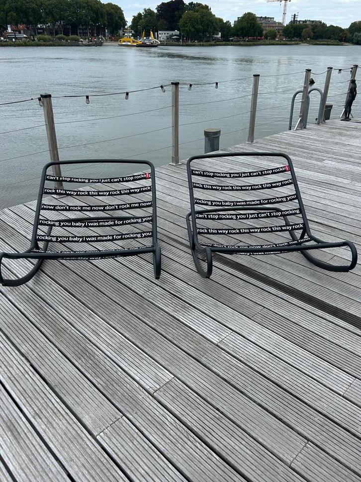 2x Fatboy Rock ‘n Roll Schommelstoel – Exclusief kussens, Tuin en Terras, Tuinstoelen, Nieuw, Aluminium, Ophalen of Verzenden