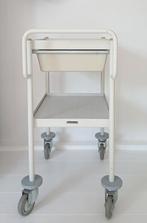 Mid-Century Ziekenhuis Bed Tafeltje, (Formica /Serving), Ophalen, Metaal of Aluminium, Minder dan 45 cm, 70 cm of meer