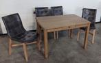 MOET WEG! mooie eettafel met 4 stoelen, Ophalen, Zo goed als nieuw, 4 tot 6 stoelen