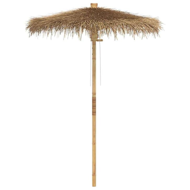 Parasol van bamboe bananenbladeren 150 cm GRATIS BEZORGD!!, Tuin en Terras, Parasols, Nieuw, Stokparasol, 1 tot 2 meter, Verzenden