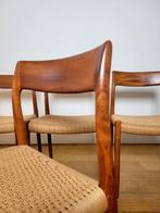 Set van 4 stoelen van N.O. Møller, model 77 in teak, Ophalen, Gebruikt, Bruin, Vier
