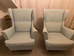 Twee Lichtblauwe Fauteuils - Zo Goed Als Nieuw!, Huis en Inrichting, Fauteuils, Ophalen of Verzenden, Zo goed als nieuw, Stof