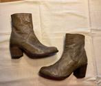 Taupe kleurige lederen enkel laars 38, Ophalen of Verzenden, Zo goed als nieuw, Bruin