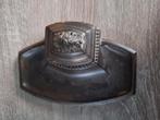 Vintage pennenhouder met glazen inktpot, Ophalen of Verzenden