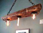 Prachtige rustieke oud eiken hanglamp 105cm weg vóór 2-1-'26, Zo goed als nieuw, 75 cm of meer, Ophalen, Rustiek, landelijk, sober