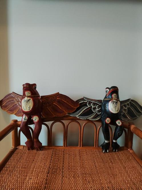 Twee bijzondere houten wanddecoraties, Antiek en Kunst, Antiek | Woonaccessoires, Verzenden