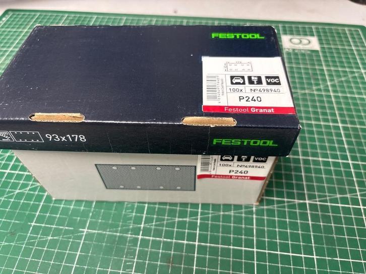 Festool granat P240 schuurpapier, Doe-het-zelf en Verbouw, Gereedschap | Schuurmachines, Nieuw, Vlakschuurmachine, Minder dan 600 watt