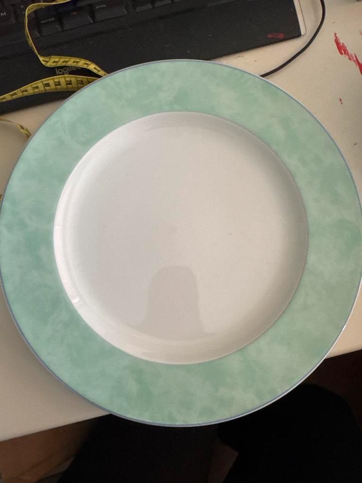 Arzberg Serveerbord - Mintgroene Rand, Huis en Inrichting, Keuken | Servies, Zo goed als nieuw, Bord(en), Overige stijlen, Porselein