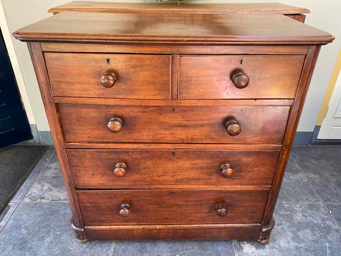 Antieke Massief Mahonie Ladenkast/ Commode Ca.1890/1900, Antiek en Kunst, Antiek | Meubels | Kasten, Ophalen