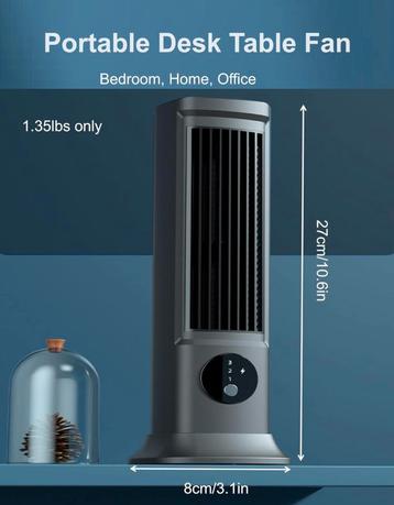 Nieuwe tafel bureau ventilator 3 standen grijs beschikbaar voor biedingen