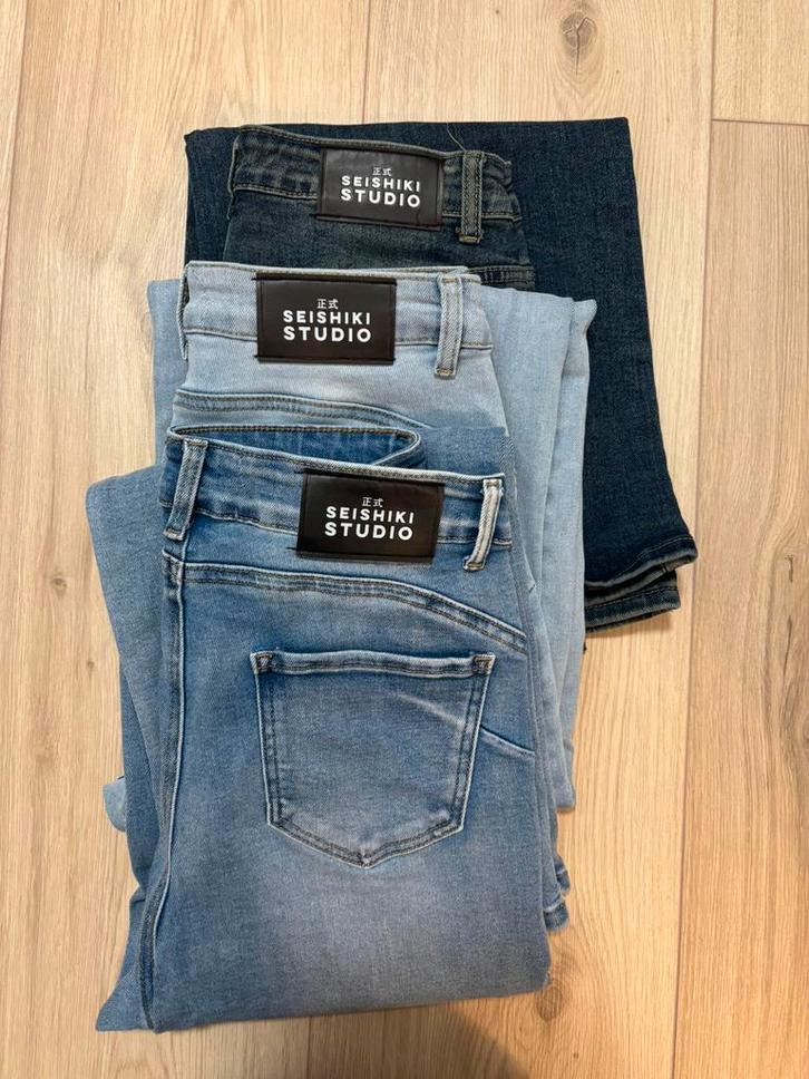 3x Jeans maat 40. Broeken. Wide leg. Seishiki studio, Kleding | Heren, Spijkerbroeken en Jeans, Zo goed als nieuw, Ophalen