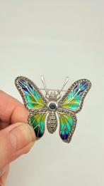 Mooie grote zilveren vlinder broche. Breed: 5,7 cm., Sieraden, Tassen en Uiterlijk, Broches, Ophalen of Verzenden, Nieuw, Zilver
