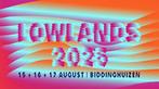 4x Lowlands tickets 2025, Drie personen of meer, Meerdaags