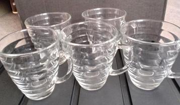 Thee / Koffie Glazen met handvat 12 stuks nieuw beschikbaar voor biedingen