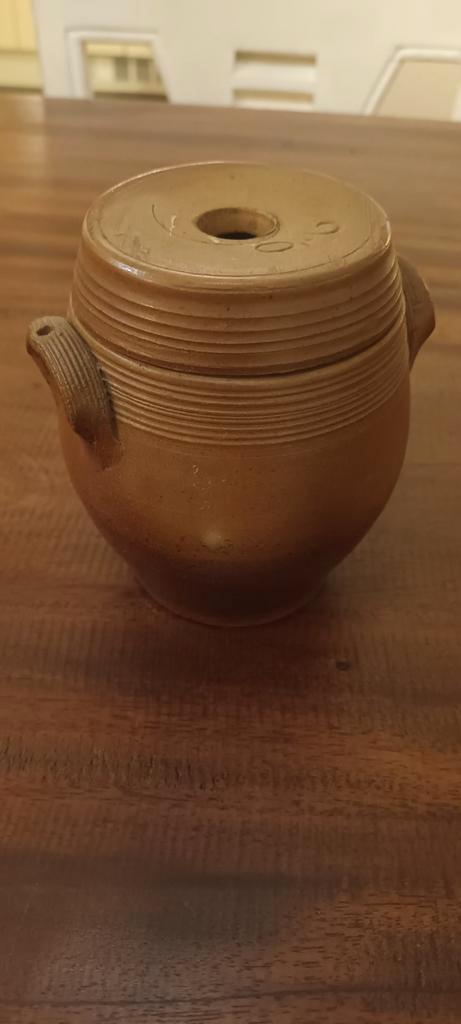 Originele Franse gres pot met deksel, Antiek en Kunst, Antiek | Keramiek en Aardewerk, Ophalen of Verzenden