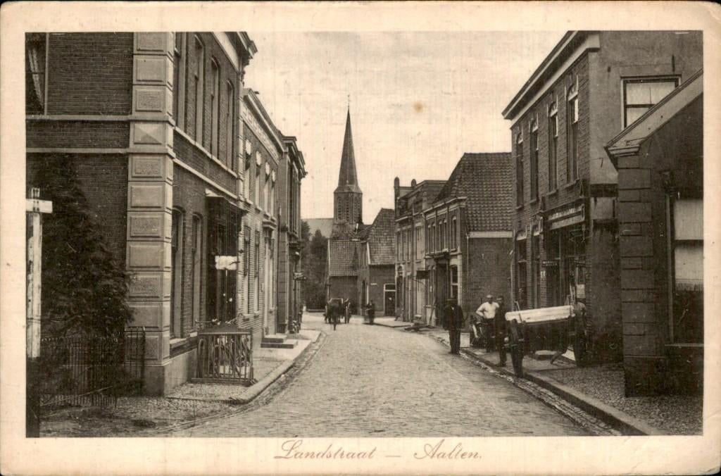 Aalten - Landstraat - Kerk, Ophalen of Verzenden, Voor 1920, Gelopen, Gelderland