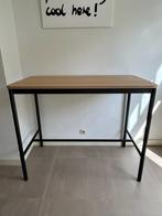 IKEA TOMMARYD - Eiken tafelblad, zwart frame, Ophalen, 100 tot 150 cm, 50 tot 100 cm, Zo goed als nieuw