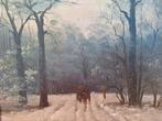 winterlandschap naar Louis apol, Antiek en Kunst, Kunst | Schilderijen | Klassiek, Ophalen of Verzenden