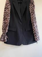 Blazer/colbert tijgerprint met pofmouwen, Ophalen of Verzenden, Nieuw, Maat 38/40 (M), Zwart
