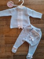 Dulce de Fresa - blauw gebreid prematuur setje - maat 44/46, Kinderen en Baby's, Babykleding | Prematuur, Jongetje of Meisje, Nieuw