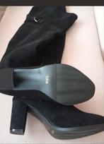 Mooie Zwarte overknee laarzen, maat 40, Kleding | Dames, Schoenen, Verzenden, Zo goed als nieuw, Zwart, Hoge laarzen