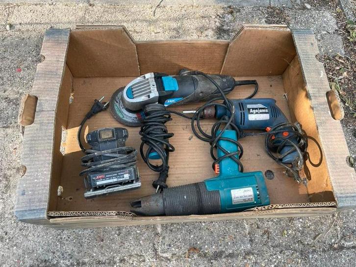 Black en Decker, verfbrander, schuurmachine, boormachine en, Doe-het-zelf en Verbouw, Gereedschap | Boormachines, Gebruikt, Boormachine