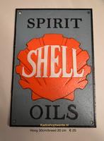 Shell spirit oils mooi gietijzeren wandbord garage bord, Nieuw, Ophalen of Verzenden