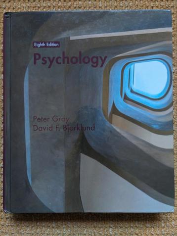 Psychology Peter Gray 8th Edition (ENGELS) David F. beschikbaar voor biedingen